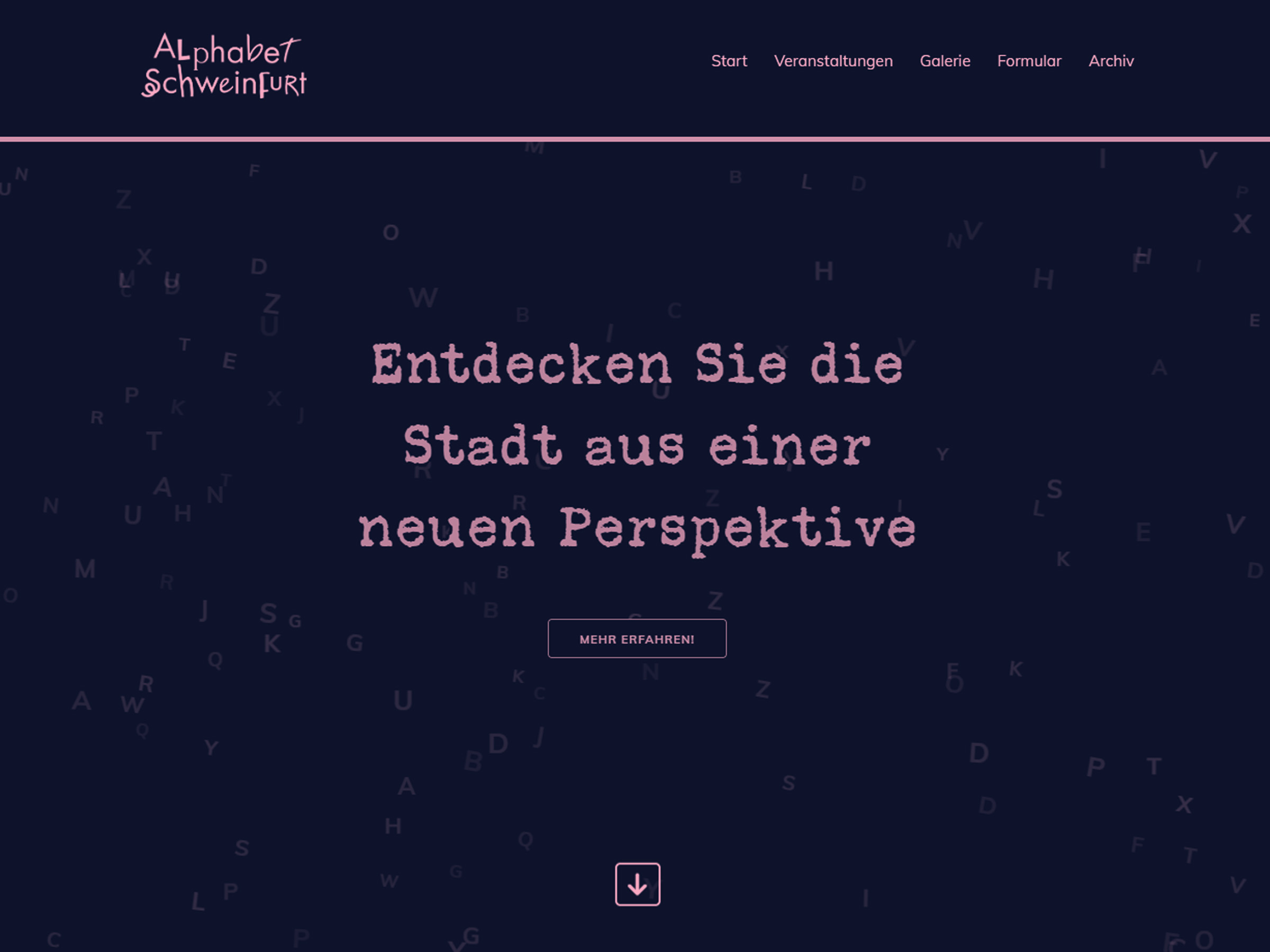 Vorschau: Jahresprojekt Alphabet Schweinfurt