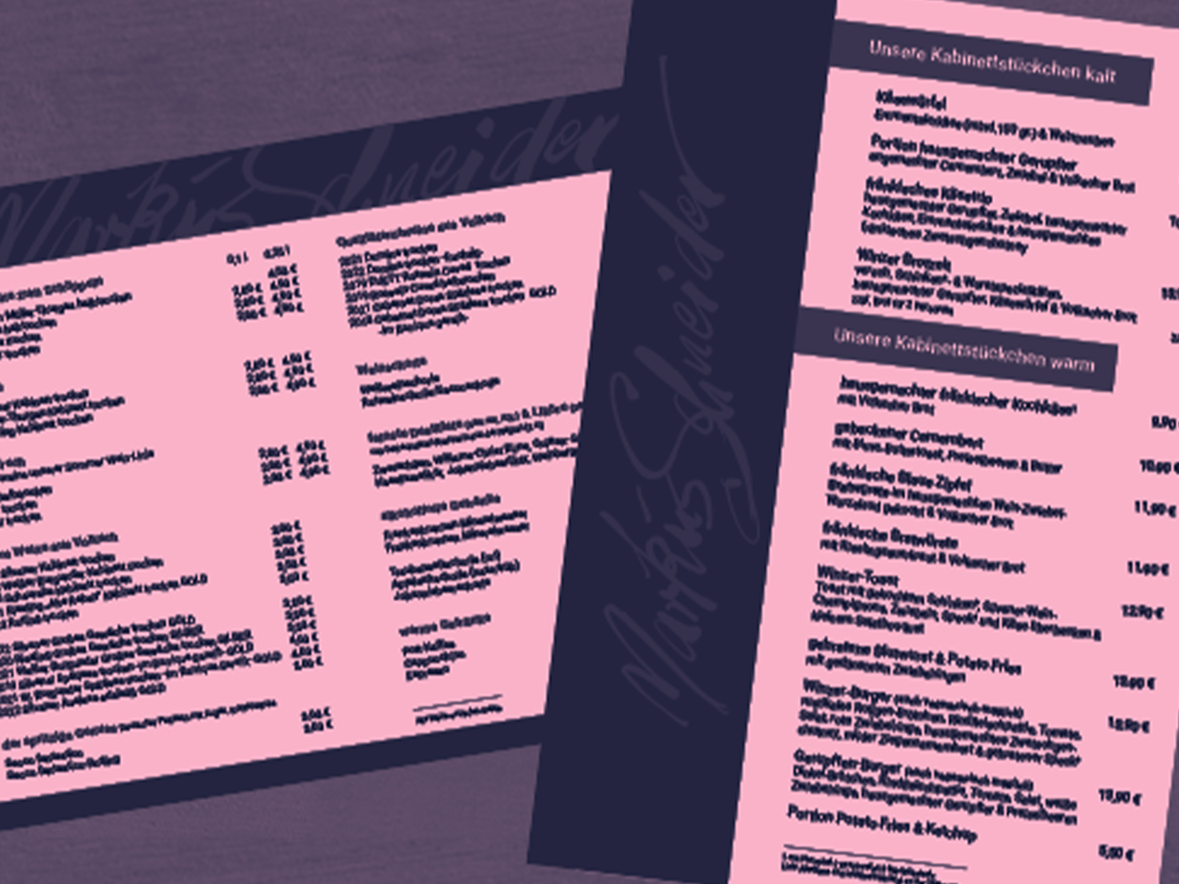 Vorschau: Speisekarte Weingut