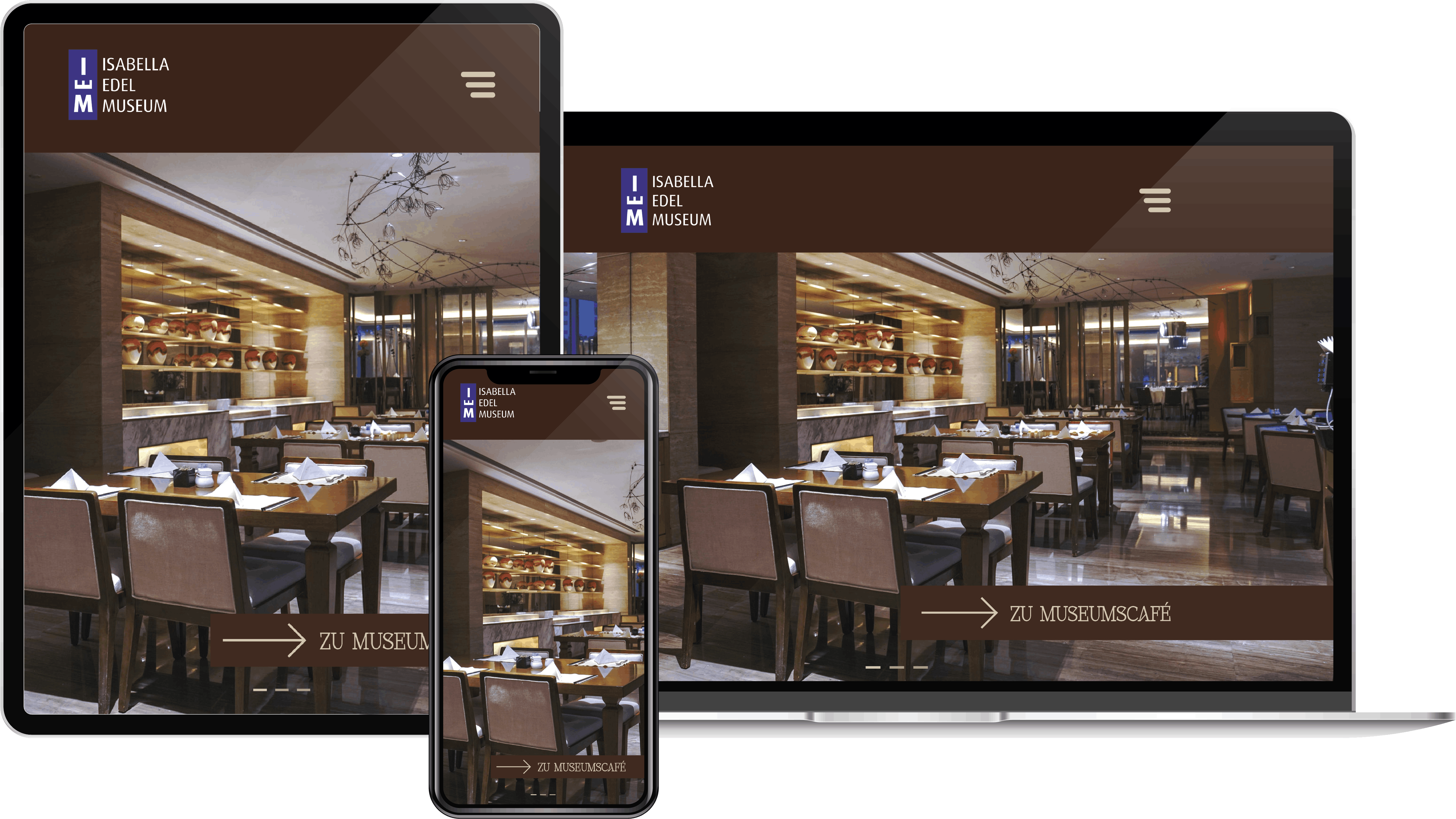 Vorschau: Mockup der Website