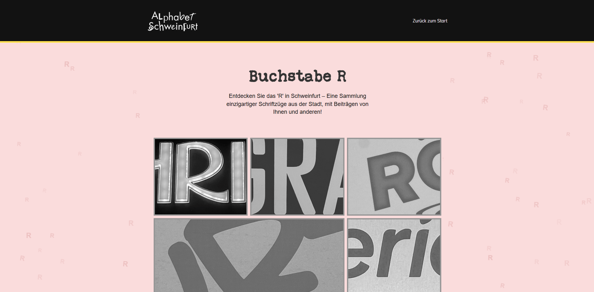 Vorschau: Unterseite Buchtabe 'R'